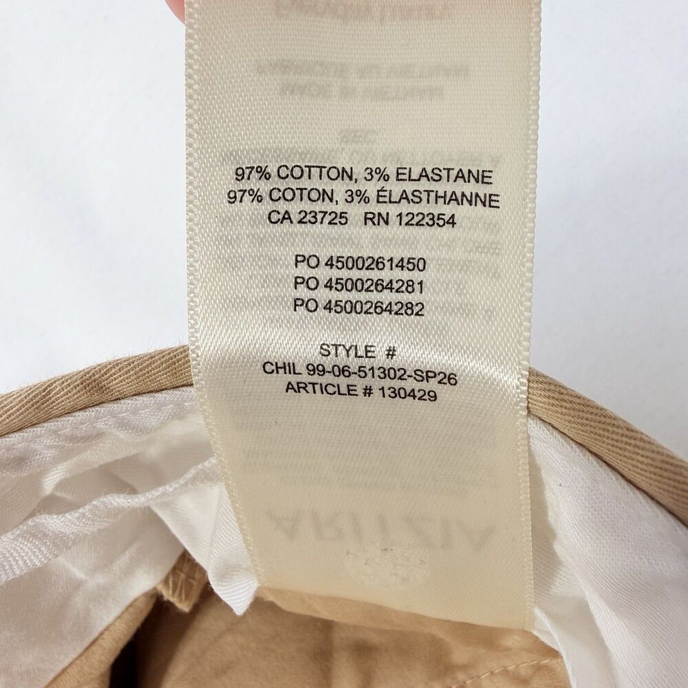 Aritzia Amherst Pant Chino Tan Sz 10 Low Rise Wide Leg Minimalist Old Money Luxe - Picture 13 of 13